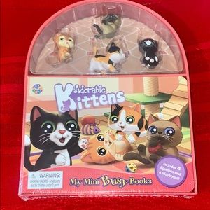 Adorable Kittens My Mini Busy Book-With 4 Figures & Playboard (New/Sealed)